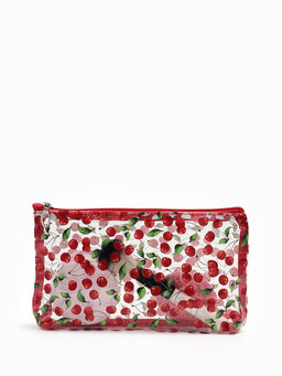 Косметичка ПВХ Вишня 25*5*15, отд на молнии, прозрачный