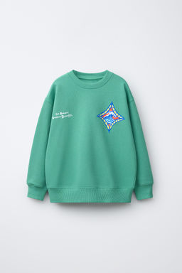 SUDADERA ESTAMPADO SURF / Verde - Zara фото 6