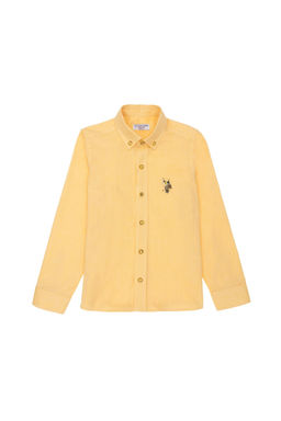 U. S. Polo Assn Желтая базовая рубашка с длинным рукавом для мальчика - U.s. polo assn фото 2