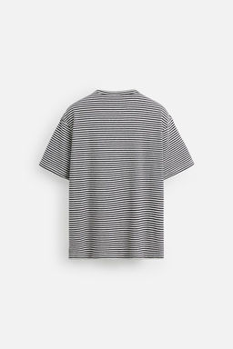 STRIPED COTTON-LINEN T-SHIRT - Zara фото 8
