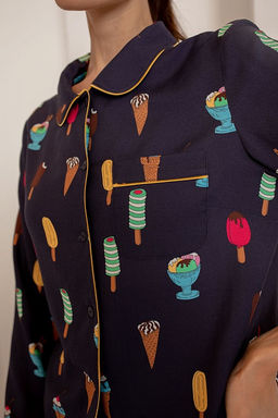 Рубашка 56419 Темно-синий мороженое