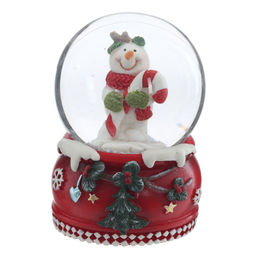Фигурка декоративная "Снеговик" в стекл шаре, D 4.5 см, L4,5 W4,5 H6,5 см, 2в.