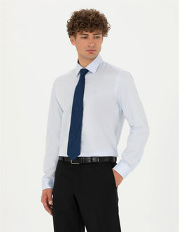 A__k Mavi Slim Fit Uzun Kollu G_mlek - Pierre cardin фото 3
