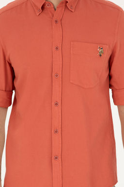 U. S. Polo Assn / Мужская пудровая рубашка с длинным рукавом - U.s. polo assn фото 6