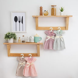 Кухонное полотенце «Этель. Платье», 25×30 см, розовое,100% п/э