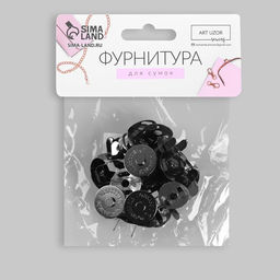 Цена за 2 шт. Кнопки магнитные, d = 18 мм, 10 шт, цвет чёрный - Арт узор фото 3