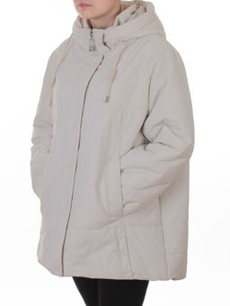 B-552 LT. BEIGE Куртка демисезонная женская (100 гр. холлофайбер)