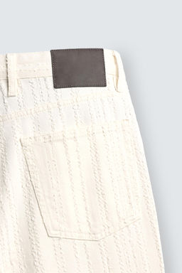 TEXTURED STRIPED JEANS - Zara фото 11