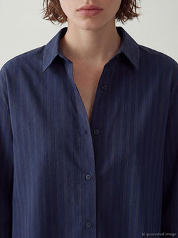 ?izgili Oversize Kad?n G?mlek