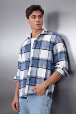 TRENDYOL MAN Lacivert Regular Fit K?sl?k Oduncu Kareli Gomlek TMNAW21GO0730 - Trendyolmilla фото 2