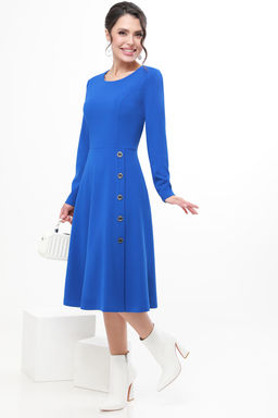 Платье ярко-синее с декоративными пуговицами - Dstrend фото 6