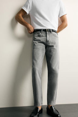 JEANS SLIM TAPERED FIT / Gris - Zara фото 5