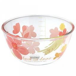 Лак ин лав (Luck in love) Салатник стеклянный 2л д20,7см h10,3см, боросиликатное стекло, с деколью, с мерной шкалой (Китай)