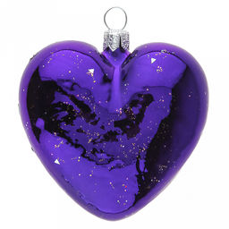 Елочная игрушка сердечко стеклянная Элегия h6,5см, ручная художественная роспись, цвета микс, подарочная упаковка (Россия) - Домашняя мода фото 4