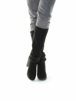 1686-1461MB-1 BLACK Сапоги зимние женские (натуральная замша, натуральный мех (еврозима)) - No name фото 4