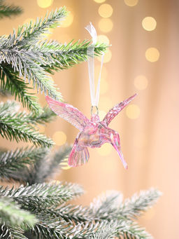 Цена за 2 шт. Ёлочная игрушка Зимнее волшебство. Свиристель, 7.57 см, сиреневый перелив фото 7