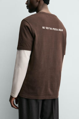 PIZZERIA LA MONTECARLO PRINT T-SHIRT - Zara фото 6