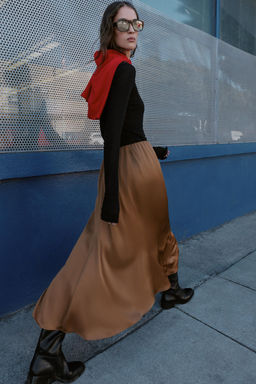 SATIN MIDI SKIRT - Zara фото 4