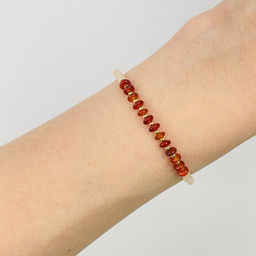 Браслет из Кварца и Сердолика 18 см +