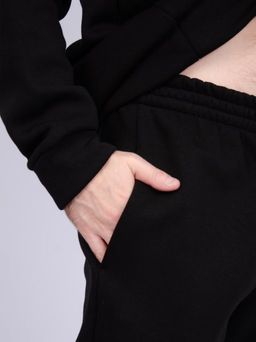 Костюм Грей черный, футер начес - Малина фото 3