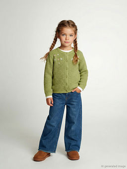 Wideleg K?z ?ocuk Jean Pantolon