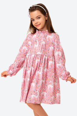 Хлопковое платье для девочки Happyfox