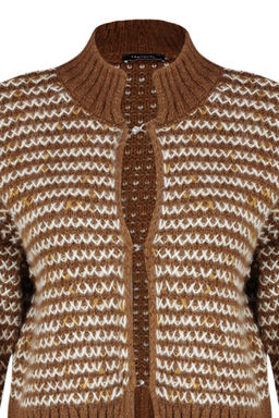 Kahverengi Yumusak Dokulu Degrade Triko H?rka TWOAW24HI00052