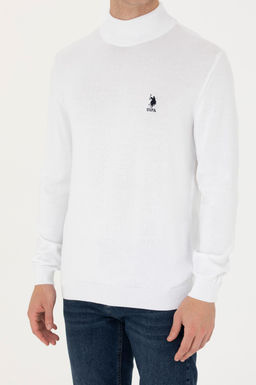 U. S. Polo Assn / Мужской белый базовый свитер - U.s. polo assn фото 20