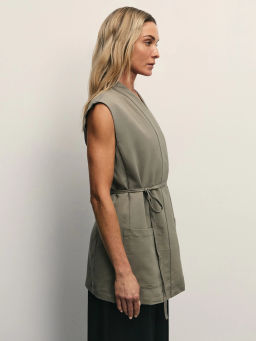 Удлиненный жилет с поясом / Zarina  фото 5