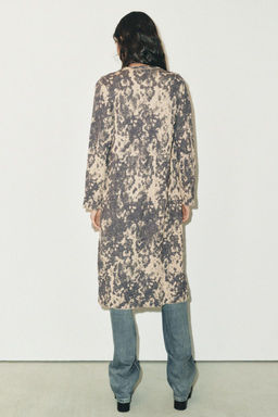 KNIT JACQUARD COAT - Zara фото 4