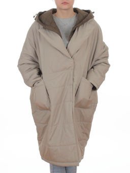 8030 DK. BEIGE Куртка демисезонная женская (100 гр. холлофайбер)