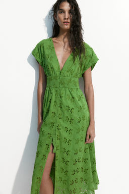 Vestido de algod?n con bordado ingl?s - H&m фото 2