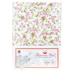 Чайная роза К Скатерть 220х145см, плотность 186г/м2, премиум хлопок 100%, Домашняя мода (Россия)