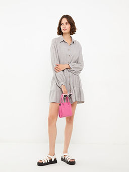 D?z Uzun Kollu Kad?n G?mlek Elbise