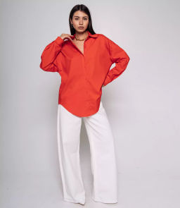 Рубашка #КТ3160 (7), красно-оранжевый