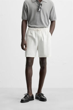 TEXTURED REGULAR FIT BERMUDA SHORTS - Zara фото 29