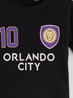 Bisiklet Yaka Orlando City Bask?l? Erkek ?ocuk Ti??rt