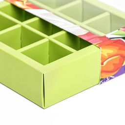 Цена за 5 шт. Коробка для 9 конфет с обечайкой, 8 марта 13.8?13.8?3.8 см