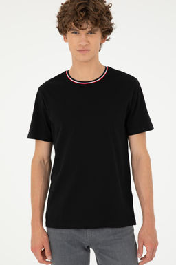 Футболка мужская U.S. Polo Assn из хлопка черная  фото 3