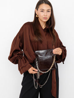 Сумка 6010-1L coffee Polina&Eiterou