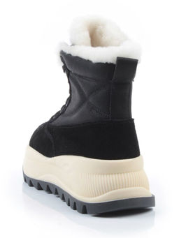 04-PAML05-1Z BLACK Ботинки зимние женские (натуральная замша, 100% шерсть, натуральный мех)