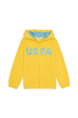 Желтая базовая толстовка для мальчика - U.s. polo assn фото 2