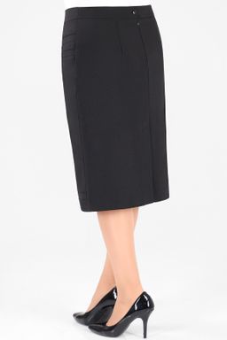 Юбка-карандаш черная прямая собственного производства - Almond фото 2