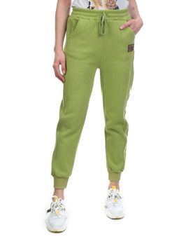 01 GREEN Брюки спортивные женские на флисе (100% хлопок) 7986