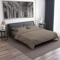 Наволочка 50х70см Виши, коричневый, с клапаном-запахом, поплин Комфорт 115г/м2, хлопок 100%, упаковка ПП 22х30см, Домашняя мода (Россия)  фото 2