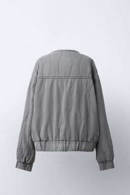 CAZADORA ACOLCHADA FLUIDA / Gris antracita