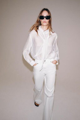 CAMISA PA?UELO ZW COLLECTION / Blanco - Zara фото 5