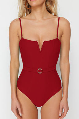 TRENDYOLMILLA Siyah Kemerli Straplez Regular Mayo TBESS21MA0134 фото 24