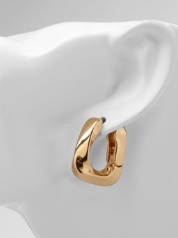 Серьги металл Богема изгиб, цвет золото