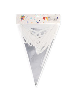 Гирлянда на ленте «Флажки», серебро, 20×30 см, 20 шт., 10 м